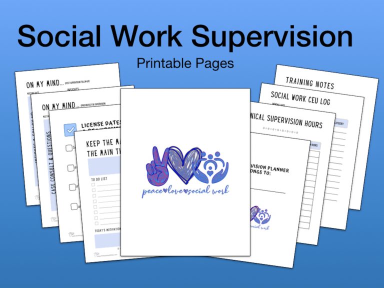 Social Work Supervision Digital Download Product Image blue
