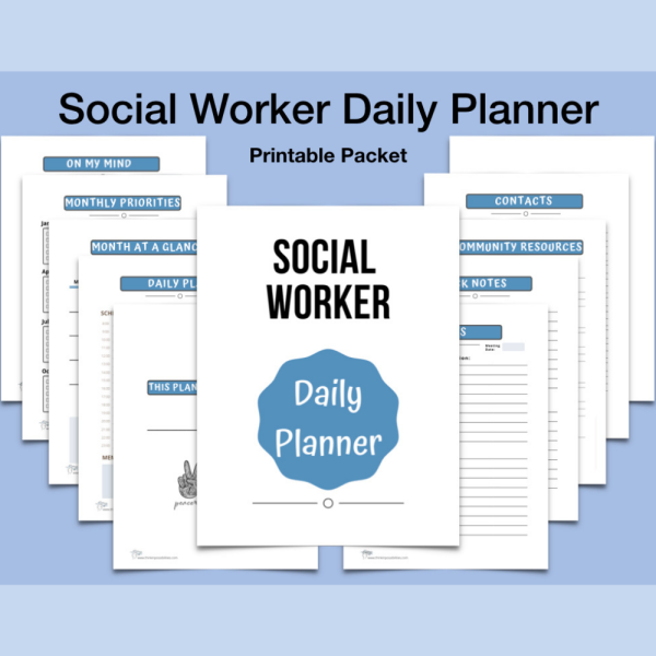 Shop gallery picture of social work planner printable
